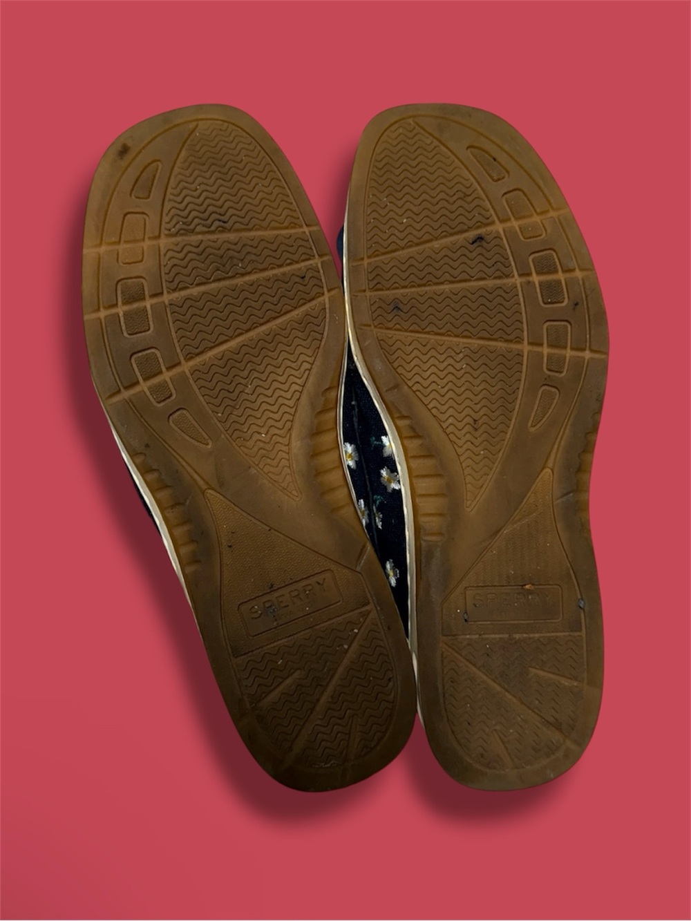 Sperry Navy Boat Shoes with White & Yellow Daisy Embroidery - Women's - Picture 5 of 5